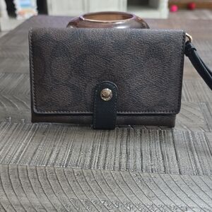 Coach Dark Brown and Black Women's Wallet